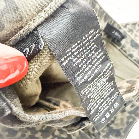 J. Brand Maria Zeal Delacouri Green Camouflage Print Denim Jeans SIze 27 - Picture 6 of 9